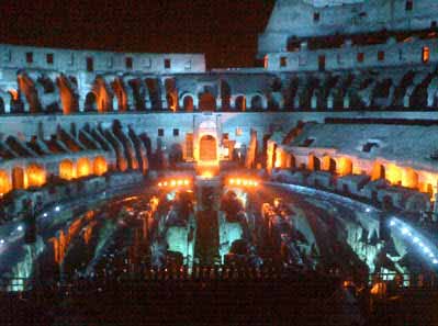 La Iluminación interior del Coliseo Romano