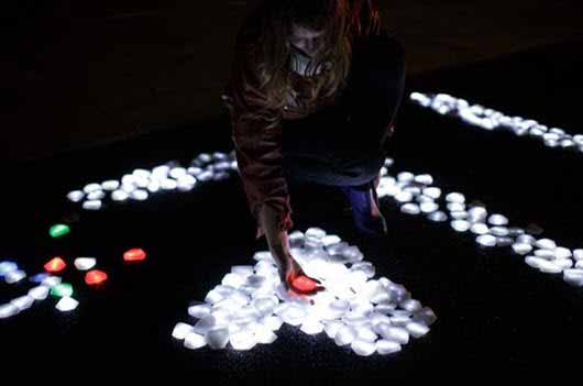 Arte con cristales LED inalámbricos 