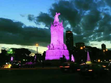 Iluminan al Monumento de los Españoles con tecnología LED