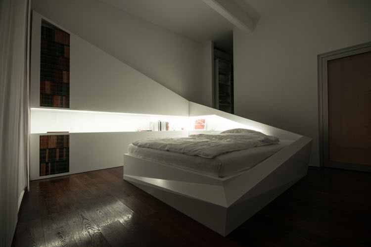 La cama del hielo: una cama con iluminación LED incorporada