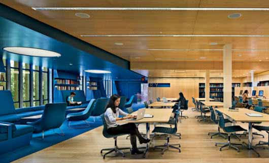 Una nueva biblioteca en Princeton con una iluminación brillante