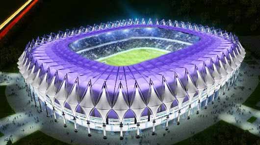 Toda la tecnología en la iluminación para un estadio en Uzbekistán