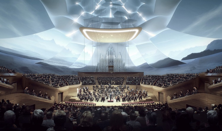 Orquesta Filarmónica en China, la estructura que imita la naturaleza