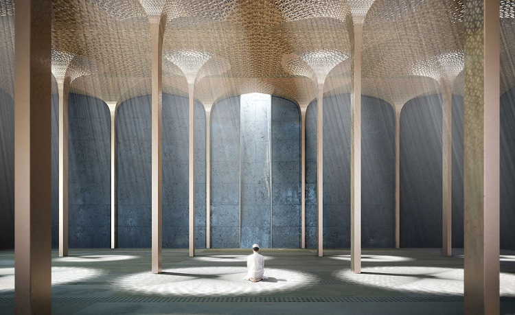 Gran diseño arquitectónico y lumínico en esta mezquita de Abu Dabi