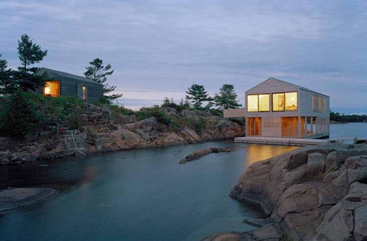 Una casa flotante en Canadá sorprende por su tipo de construcción única
