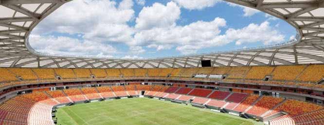 La iluminación de los estadios del Mundial Brasil 2014