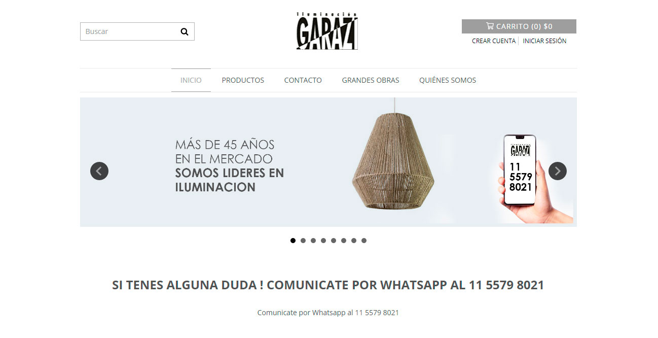 ¡Iluminación Garazi con tienda on-line!