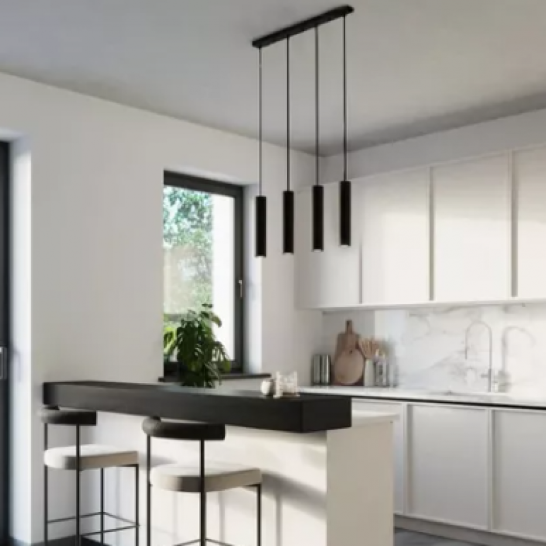 Iniciativas Nuevas - Colgante 4 Luces Tubo Minimalista - 932224