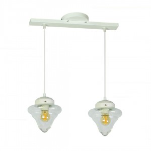 Lámpara Cival | Colonial - 890/2 BLANCO TRANSPARENTE - Colgante