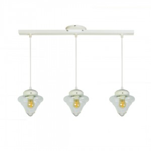Lámpara Cival | Colonial - 890/3 BLANCO TRANSPARENTE - Colgante