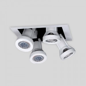 Lámpara Punto Iluminación |  ATRIO BOX DICROLED X4 CUADRADO  - EM ATBX H16 4C - Empotrable