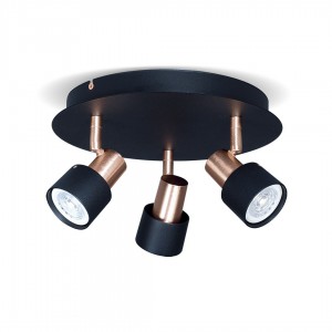 Lámpara Ronda | Boa Negro con cobre - 5259 - Plafón