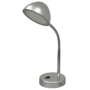 Lámpara Sica | Luminaria de Escritorio LED - Plateada - Lámpara de escritorio