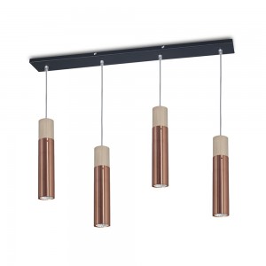 Vignolo IluminaciónTUBE MADERA - MG-G440-NE - Colgante
