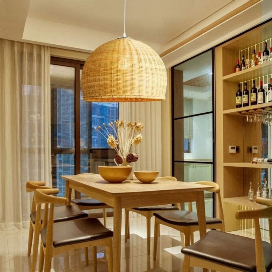 Iniciativas Nuevas - Colgante Pantalla Mimbre - 931921