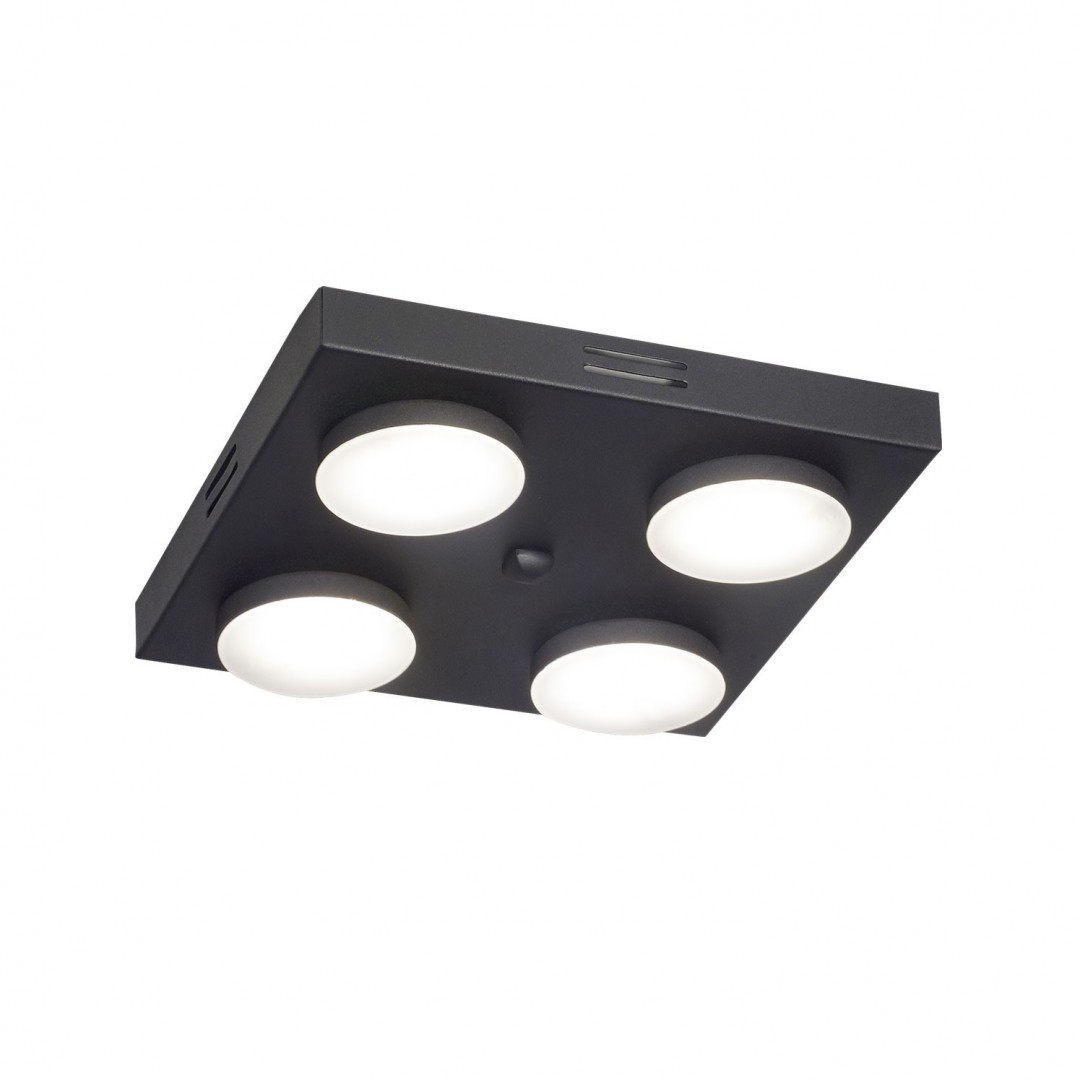 JS Iluminación - Boston - PC141/4N - PC141/4B - Plafón