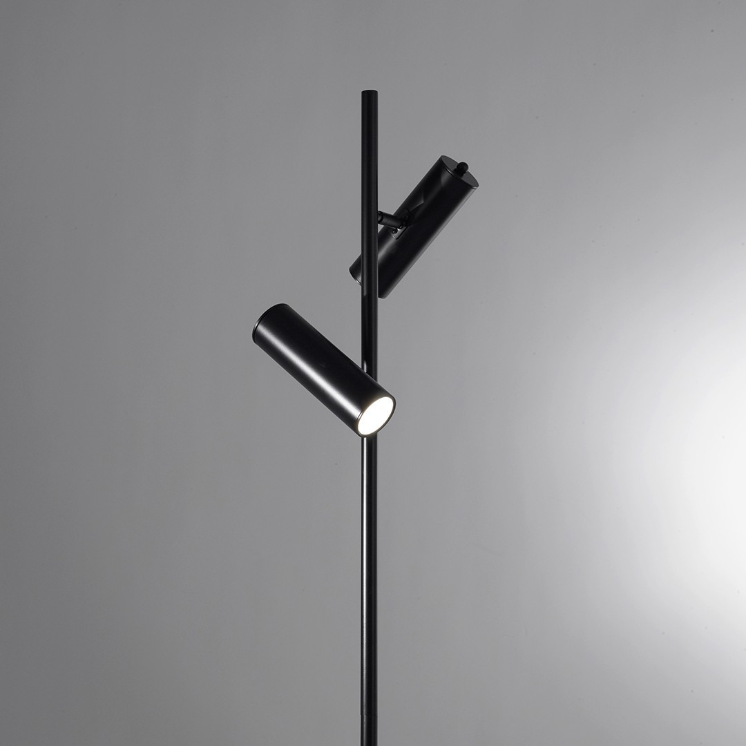Leuk Iluminación - ELYAN NEGRO - Lámpara de Pie