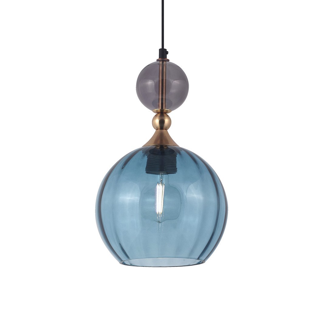 Leuk Iluminación - POLY AZUL + GRIS - Colgante