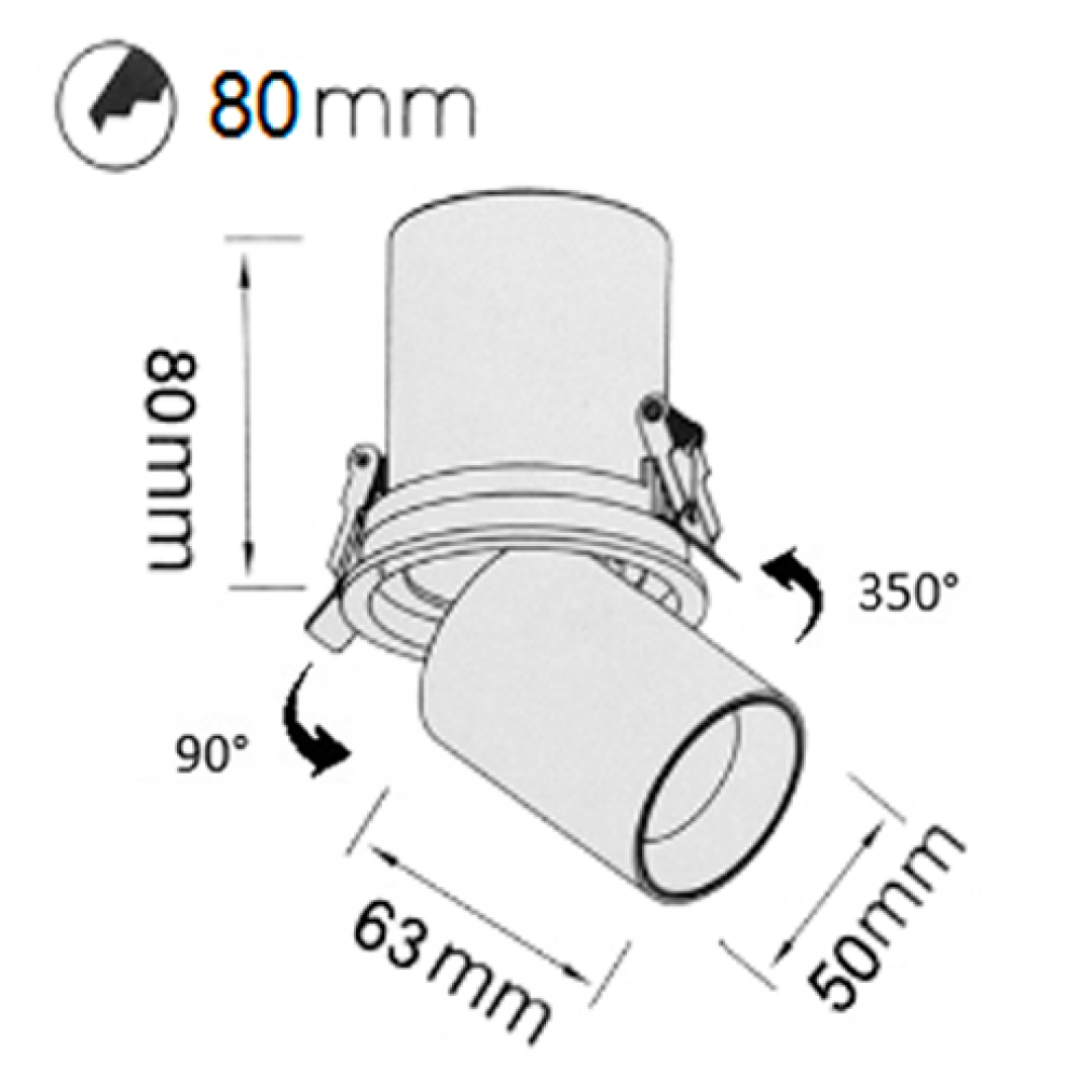 Lucciola - LOOK EMPOTRABLE  - ET1024-BL - ET1524-BL - Empotrable Techo