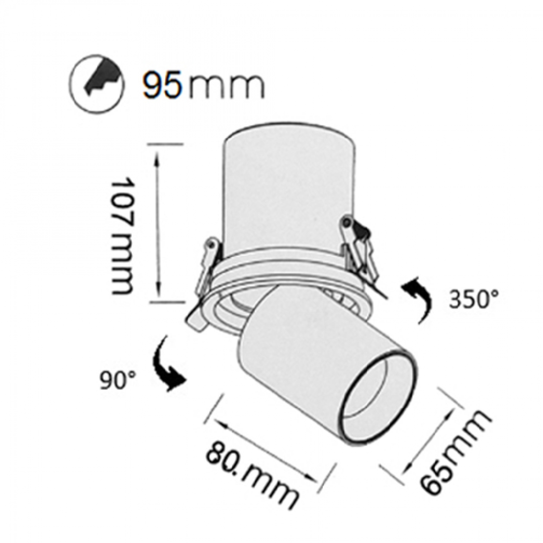 Lucciola - LOOK EMPOTRABLE  - ET1024-BL - ET1524-BL - Empotrable Techo