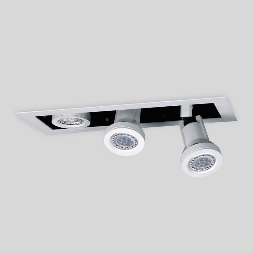 Punto Iluminación - ATRIO BOX DICROLED X3 - EM ATBX H16 3 - Empotrable
