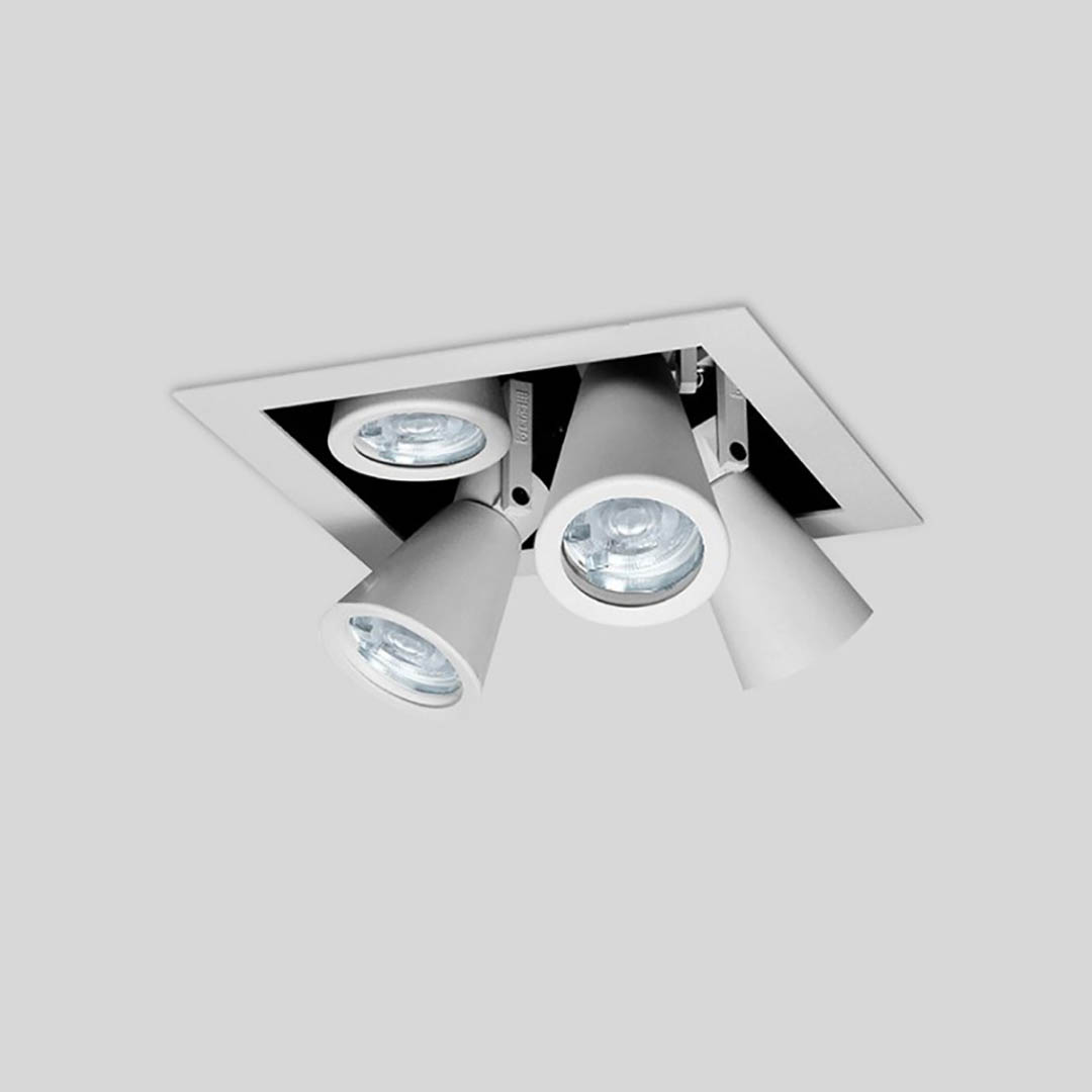 Punto Iluminación - TESTA BOX CHICO X4 CUADRADO - EM TEBX H16 4C - Empotrable