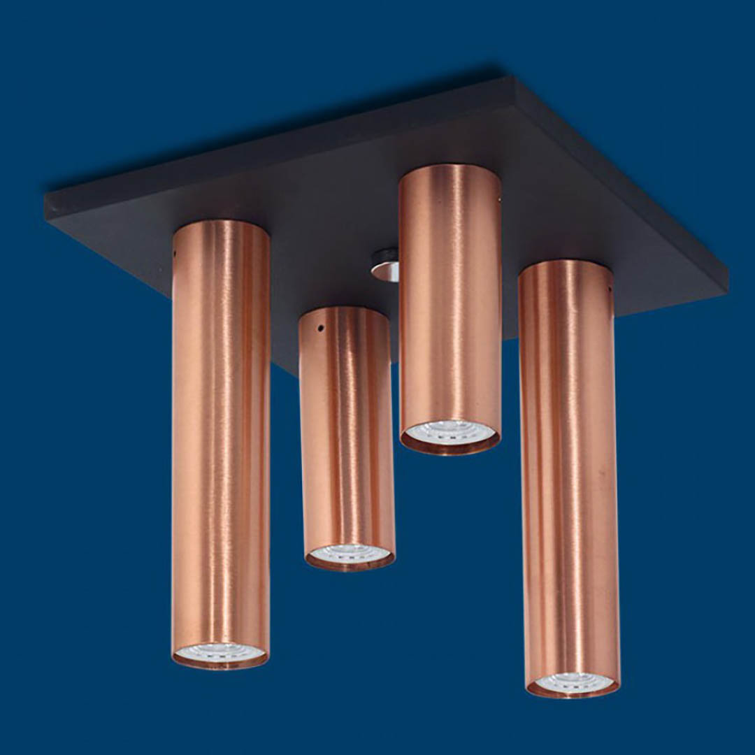 Vignolo Iluminación - Tube GU10 - TP-L4-DR - TP-L4-CO - Plafón