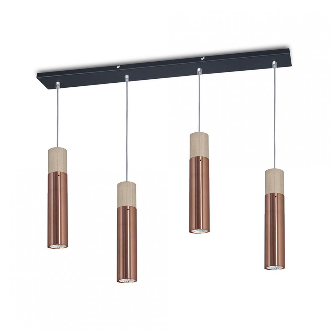 Vignolo Iluminaci&oacute;n - TUBE MADERA - MG-G440-NE - Colgante